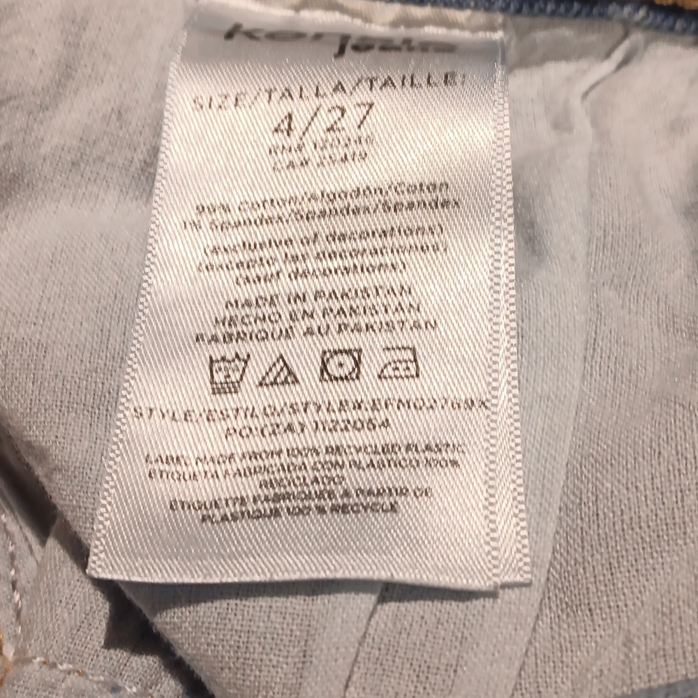 Kensie Washed Blue Wide-Leg High-Rise Jeans - Picture 9 of 11